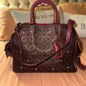 Coach Rogue 30 Oxblood with Prairie Rivets